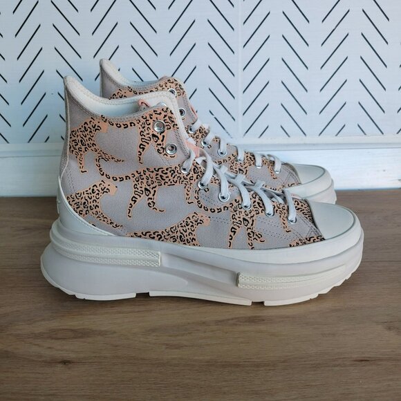 ⭐Converse Rare Legacy CX Platform Hi Leopard Sz 10.5 Men's Shoes Beige A06820C - Picture 1 of 11